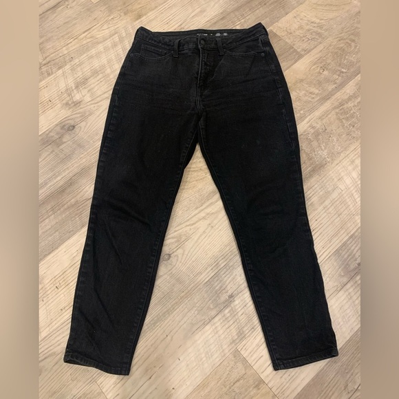 Old Navy Women's OG Straight Black Jack Jeans Size 10 High-Rise Secret-Smooth - Picture 6 of 8